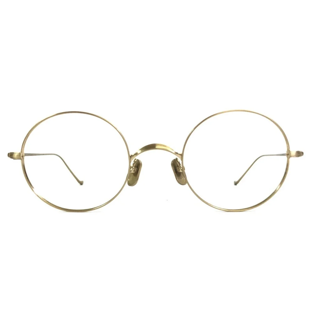 Frank Custom Eyeglasses Frames FT7212 Col. 3 Titanium Gold Wire Rim 45-22-145
